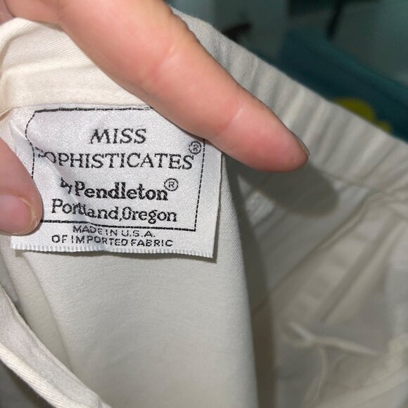 Miss Sophisticates By Pendleton Womens Two Piece Skirt Suit Size 12 White Classi - Picture 16 of 16